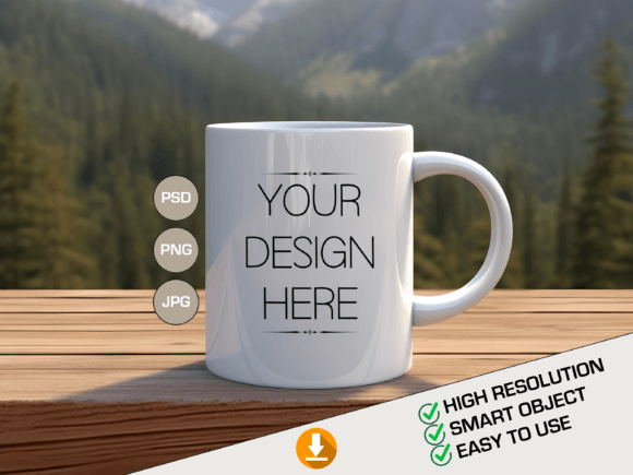 Download PSD Mug Template, Full Cover Mug Mockup - Mug template Collection