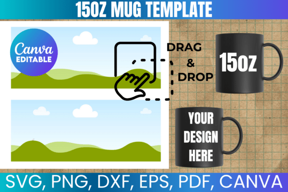Download 15oz Mug Template, Mug SVG Cut File - Mug template Collection